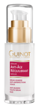 Load image into Gallery viewer, A pump bottle of Guinot Instituut anti-aging rebalancing care serum with a white and gold label. This is an  anti-blemish serum for face