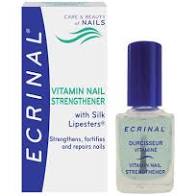 Load image into Gallery viewer, A bottle of ECRINAL Nail Strenthener with Silk Lipesters. The packaging is bright blue and white, and polish is green