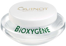 Load image into Gallery viewer, Guinot Bioxygene Face cream in a whte jar with gold and green writing