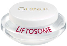 Load image into Gallery viewer, Guinot Liftosome Face Cream in a white jar with gold and red logo